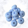 Sage Whisper Abacus Silicone Beads - 14x8mm