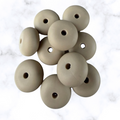 Toasted Taupe Abacus Silicone Beads - 14x8mm