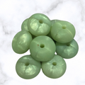 Mint Pearl Abacus Silicone Beads - 14x8mm - 10 pack