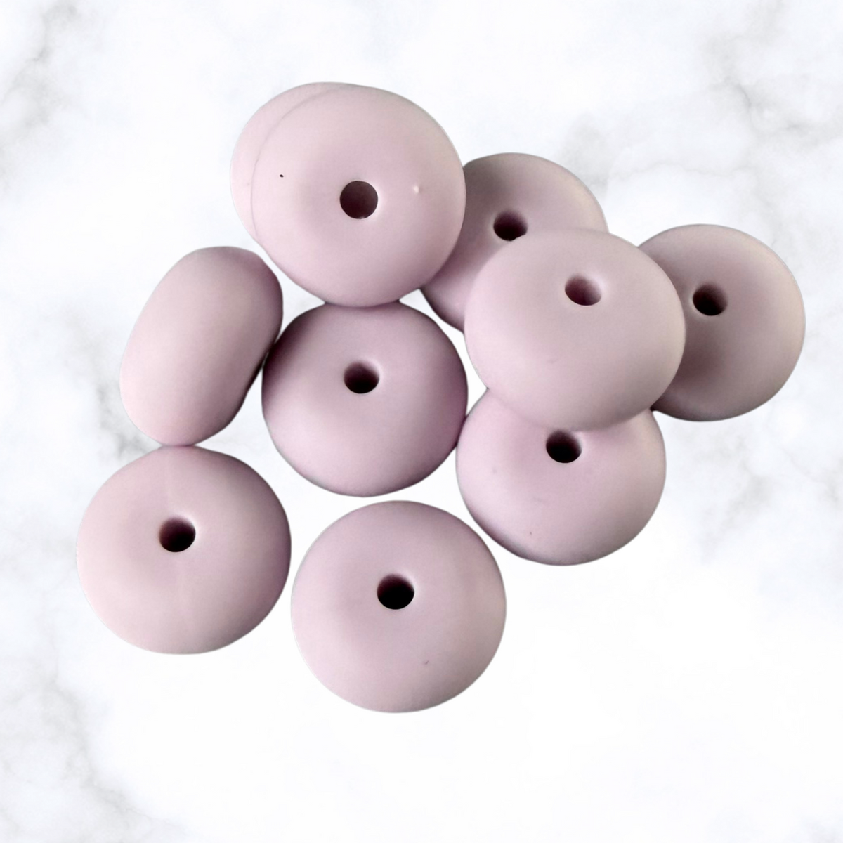 Lavender Haze Abacus Silicone Beads - 14x8mm