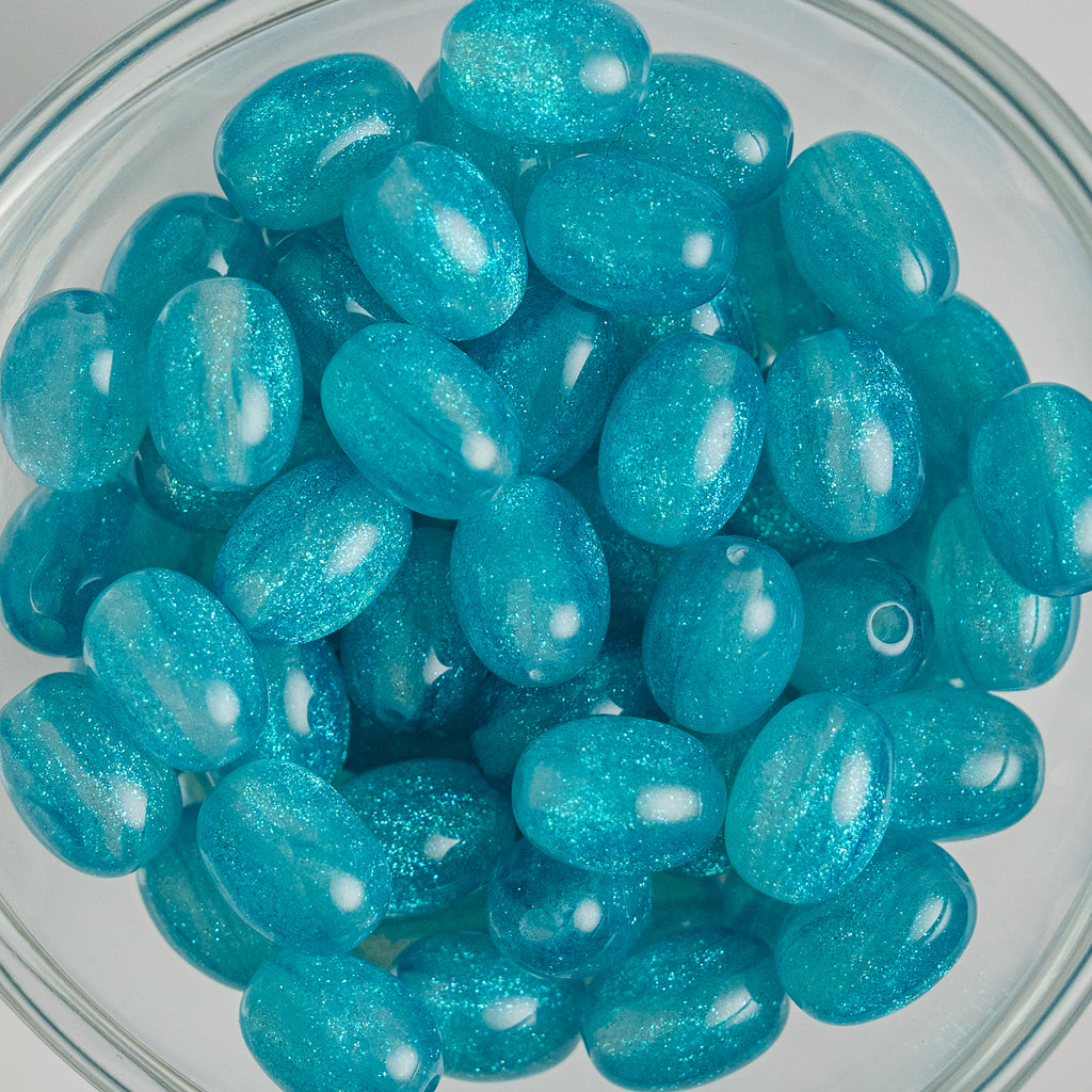 Glitter Gorgonia - Oval - 10.5x8mm - 25 per bag