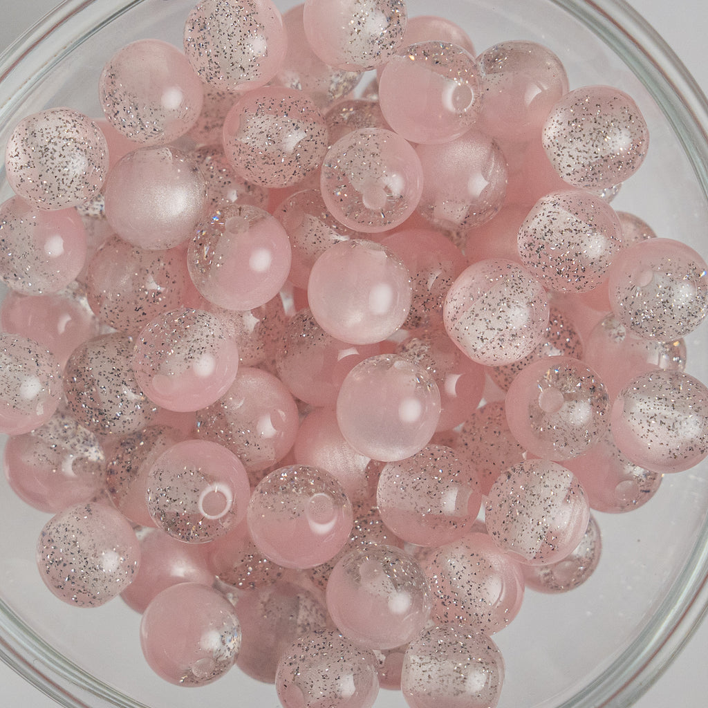 Glitter Gorgonia - Round - 8mm - 50 per bag