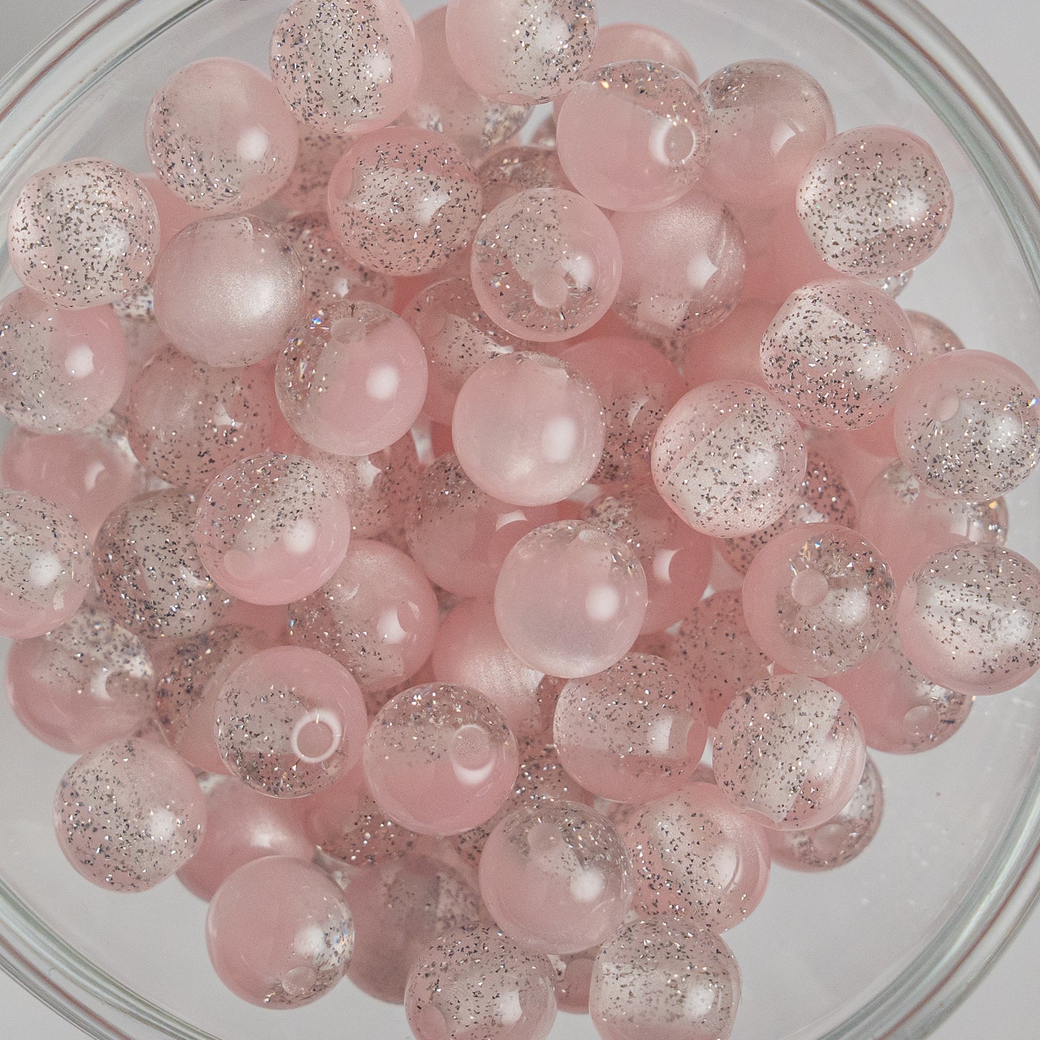 Glitter Gorgonia - Round - 8mm - 50 per bag
