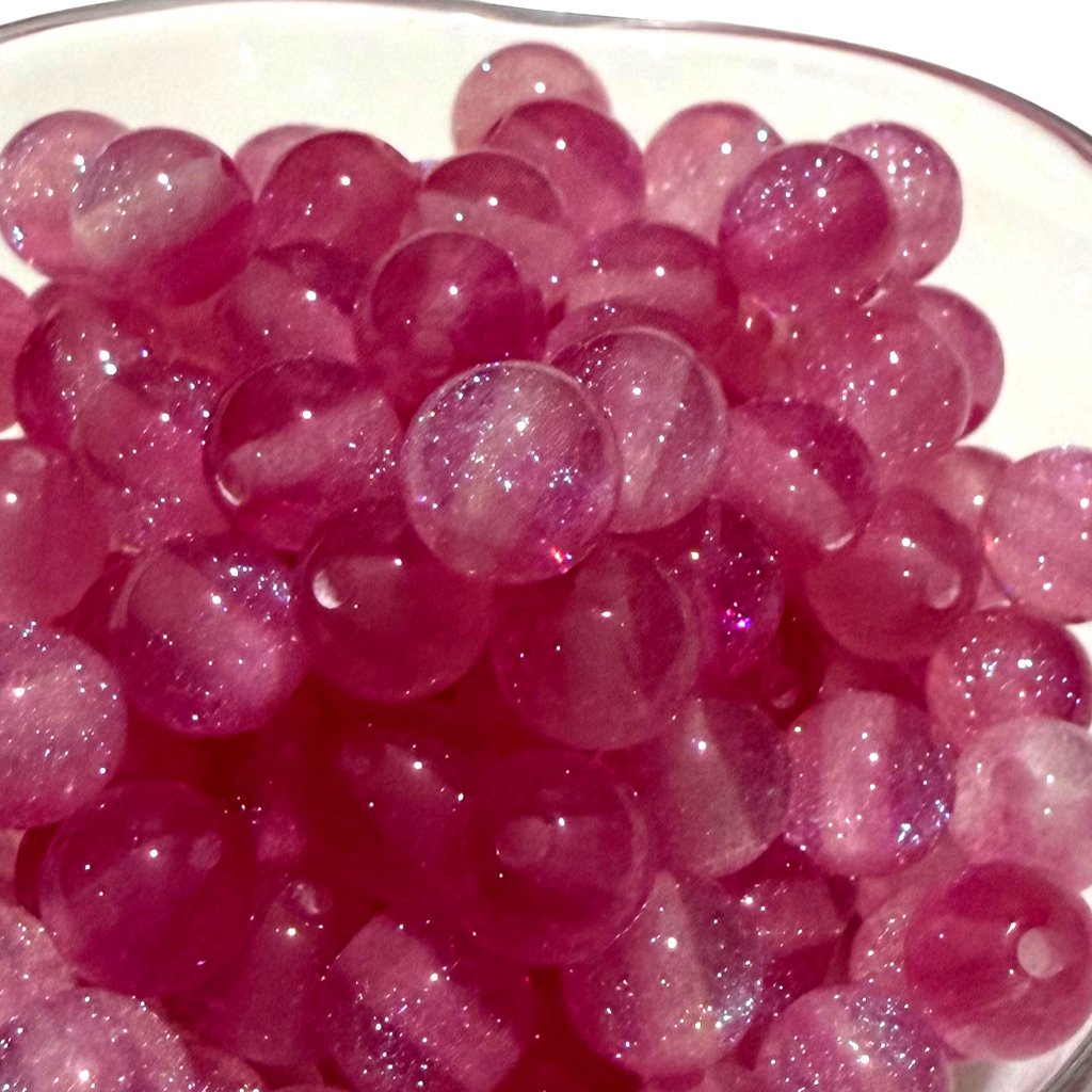 Glitter Gorgonia - Round - 8mm - 50 per bag