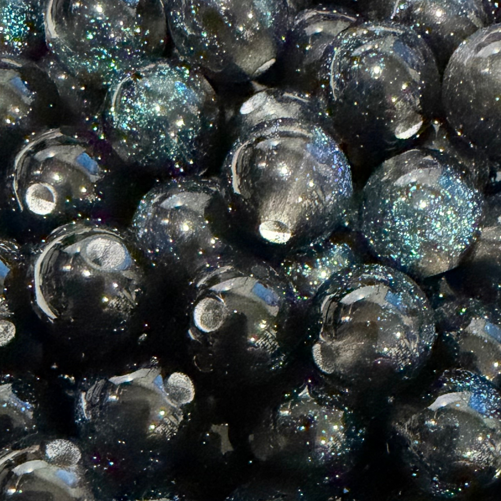 Glitter Gorgonia - Round - 8mm - 50 per bag