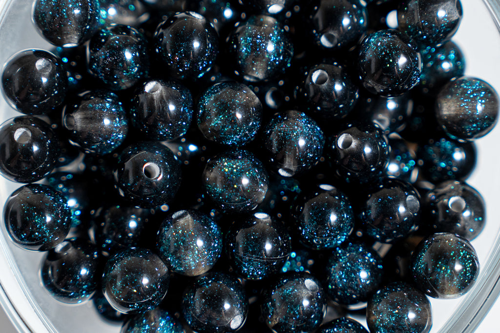 Glitter Gorgonia - Round - 8mm - 50 per bag