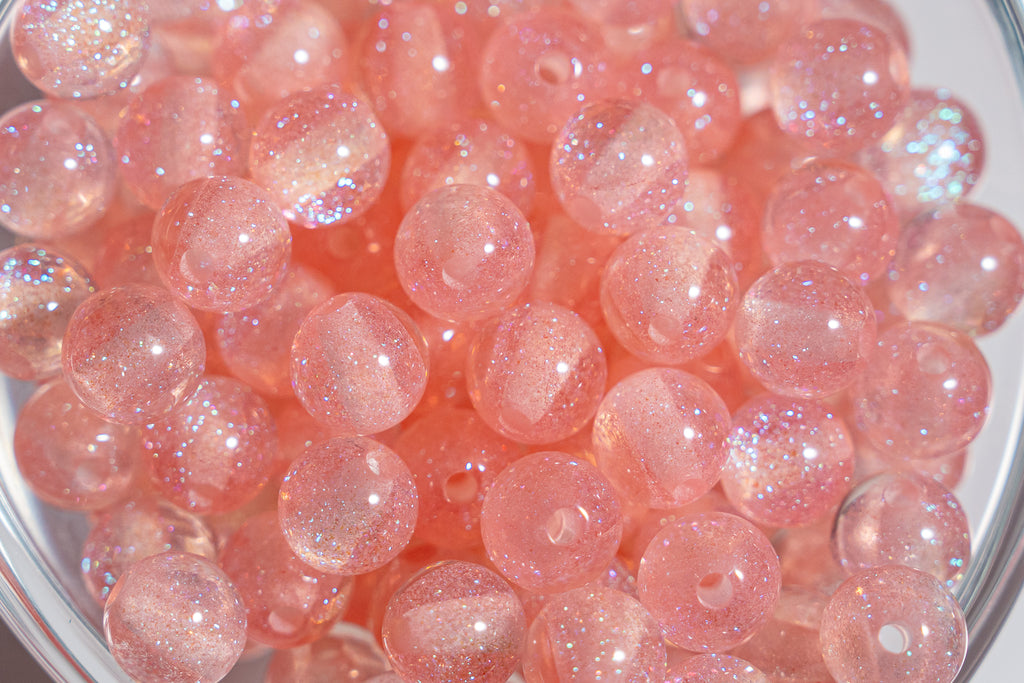 Glitter Gorgonia - Round - 8mm - 50 per bag