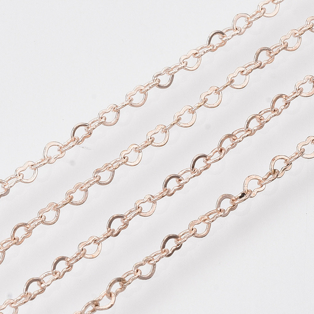 Rose Gold Heart Link Chain