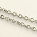 Non-Tarnish 304 Stainless Steel Cable Chain - Unwelded - Flat Oval - 5.5x4x0.9mm - 1 Meter