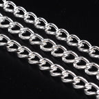 Silver Plated Iron Twisted Curb Chains