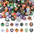 Mixed Color Halloween Handmade Polymer Clay Beads - Mixed Shape - 8.5-9.5x4.5mm - 30 per bag