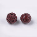Dyed Brown Coral Beads - Flower - 12x12mm - 2 per bag