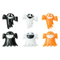 Mixed Color Halloween Opaque Resin Cabochons - Ghost - 27.5-31x28-30.5x6.5-8.5mm