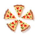 Resin Decoden Cabochon - Pizza - 25.5x22x7mm - 2 per bag