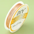 Long-Lasting Light Gold Plated Copper Jewelry Wire - Round - 20 Gauge  - Appx 3m per Roll