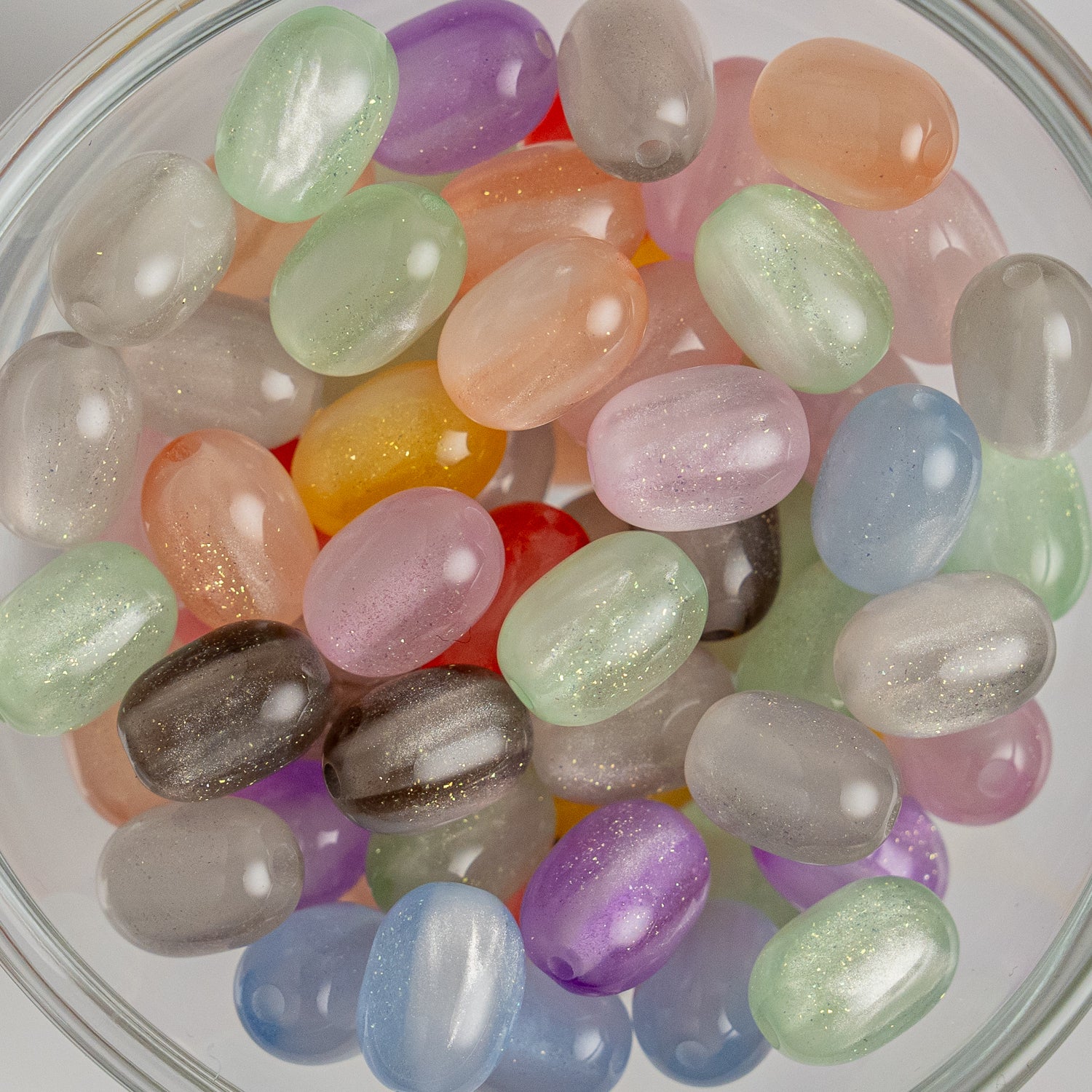 Glitter Gorgonia - Oval - 10.5x8mm - 25 per bag