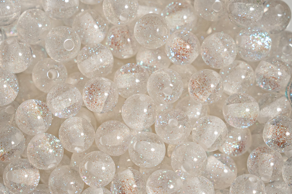 Glitter  Gorgonia - Round - 6mm - 50 per bag