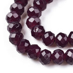 Purple Glass Bead Faceted Rondelle