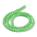 Light Green Glass Bead - Faceted Rondelle - 6x5mm - Appx 80 per strand