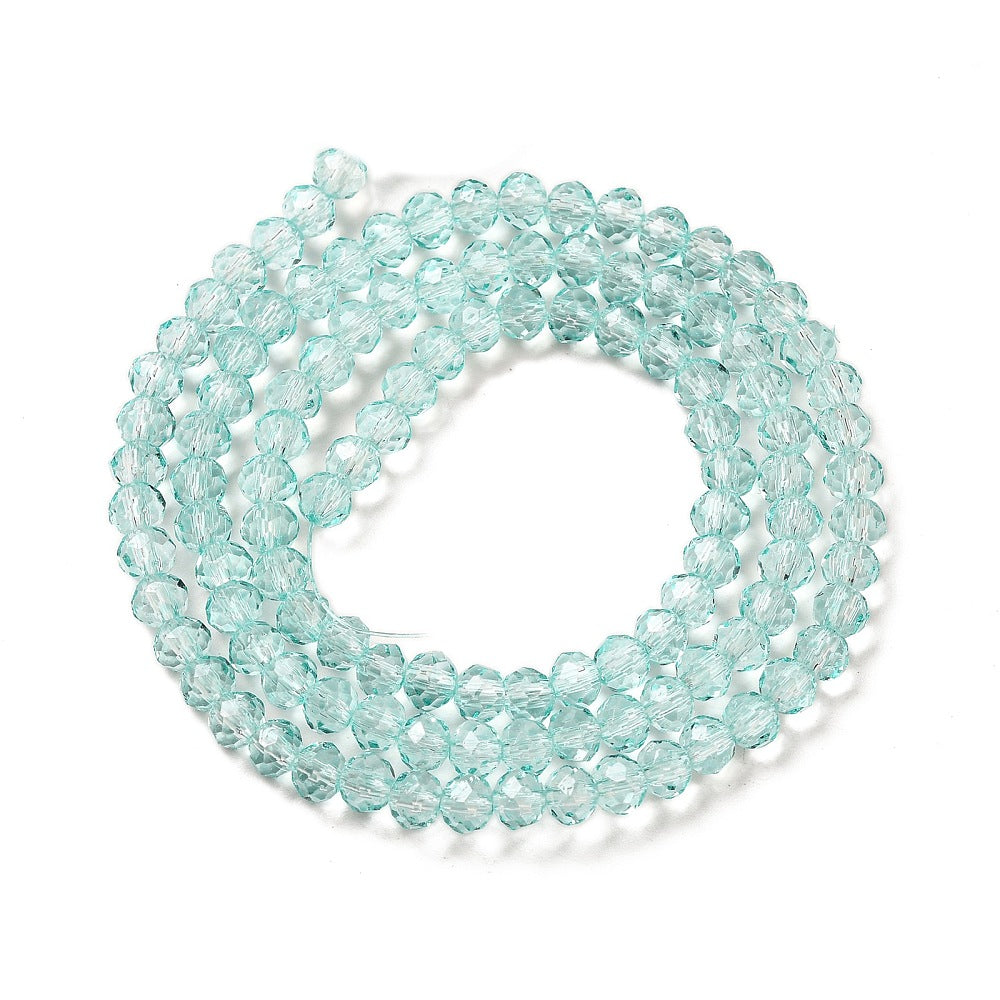 Pale Turquoise Glass Rondelle