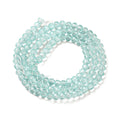 Pale Turquoise Glass - Faceted Rondelle - 3.5-3.8x2.5-3mm - Appx 113 per strand