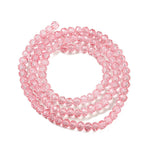 Light Coral Glass Rondelle