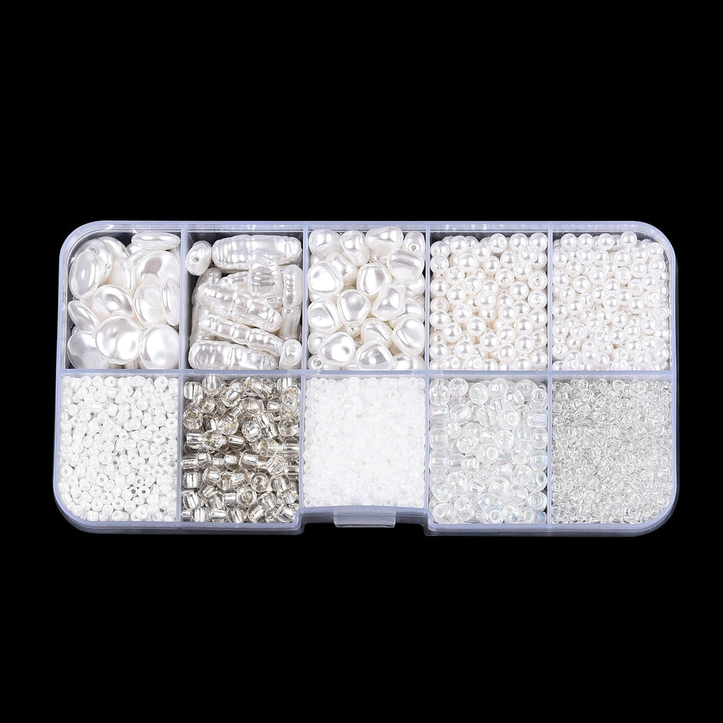 White ABS and Acrylic Beads Kit