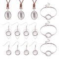 DIY Jewelry Sets Making Kits - Cabochons with Settings - Necklaces, Earrings and Bracelets