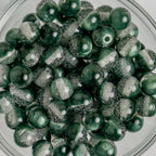 Glitter Gorgonia - Round - 8mm - 50 per bag