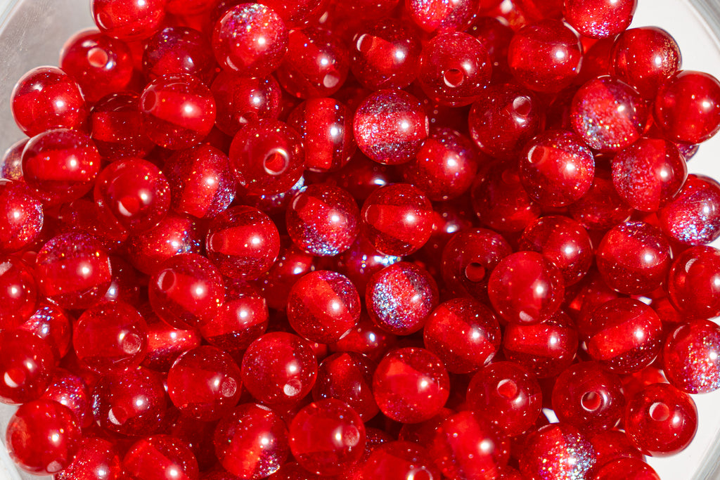 Glitter  Gorgonia - Round - 6mm - 50 per bag
