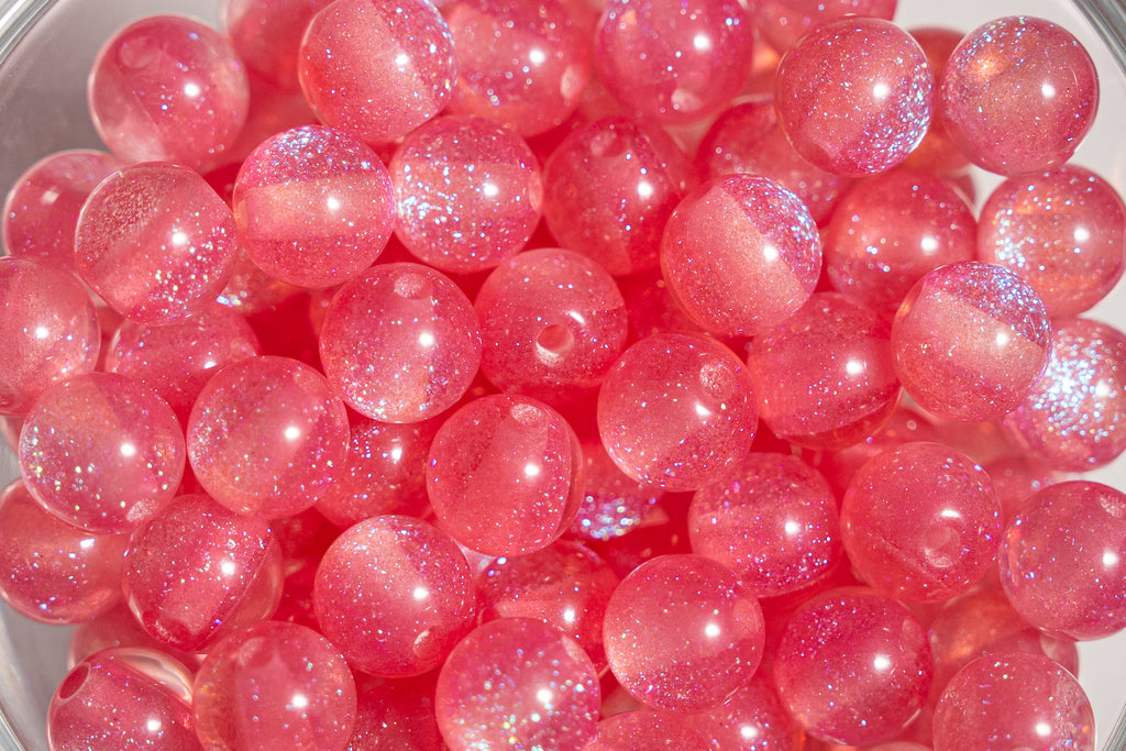 Glitter Gorgonia - Round - 8mm - 50 per bag