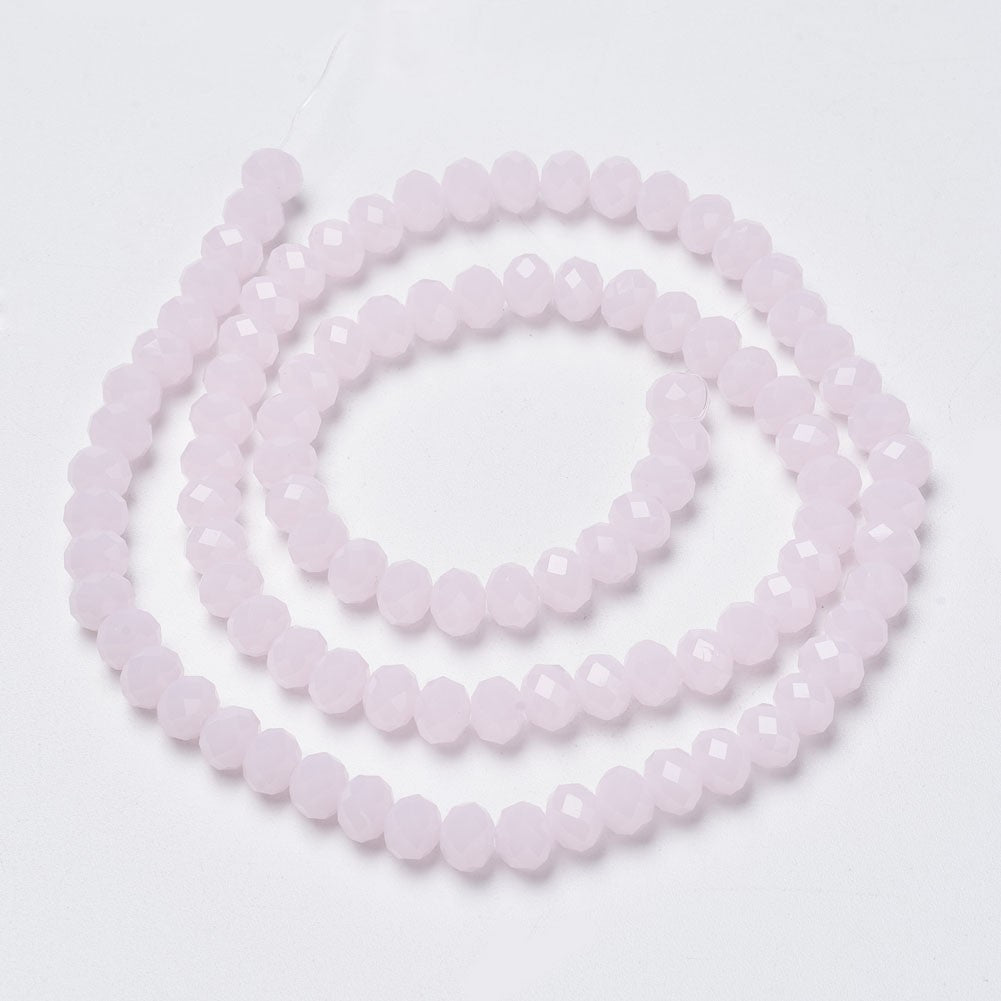 Pink Glass Beads - Faceted Rondelle - 4x3mm -  Appx 105 per strand