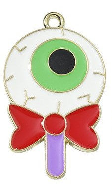 Halloween Theme Light Gold Alloy Enamel Pendants - 28-33x16-30x1.5mm