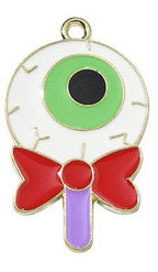 Halloween Theme Light Gold Alloy Enamel Pendants - 28-33x16-30x1.5mm