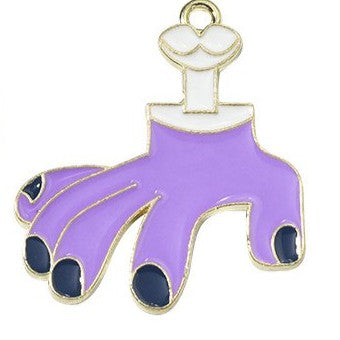 Halloween Theme Light Gold Alloy Enamel Pendants - 28-33x16-30x1.5mm