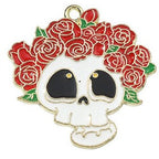 Halloween Theme Light Gold Alloy Enamel Pendants - 28-33x16-30x1.5mm