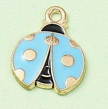 Light Gold Alloy Enamel Pendant - Ladybug - 23x19.5x2mm