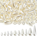 ABS Plastic Imitation Shell Pearl Beads - Teardrop - 10-29.5x6-12x6-12mm - 15 per bag