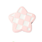 Hounds Tooth Pattern Paint Alloy Bead - Star - 13.5x14x5mm - 2 per bag