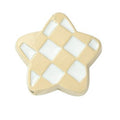 Hounds Tooth Pattern Paint Alloy Bead - Star - 13.5x14x5mm - 2 per bag