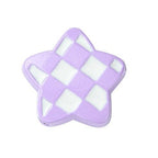 Hounds Tooth Pattern Paint Alloy Bead - Star - 13.5x14x5mm - 2 per bag