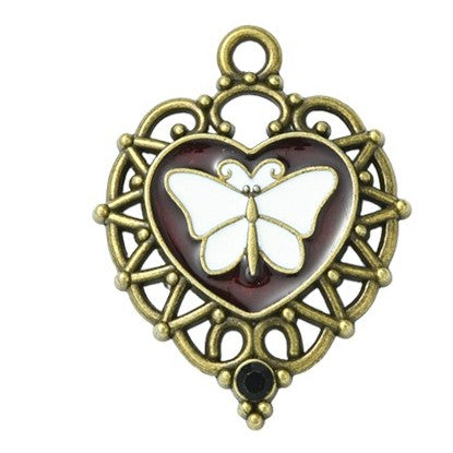 Halloween Theme Tibetan Style  Antique Bronze Alloy with Enamel Pendants - Mixed Shapes - 20-51x10-27.5x2.5-4.5mm