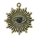 Halloween Theme Tibetan Style  Antique Bronze Alloy with Enamel Pendants - Mixed Shapes - 20-51x10-27.5x2.5-4.5mm