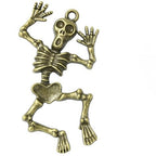 Halloween Theme Tibetan Style  Antique Bronze Alloy with Enamel Pendants - Mixed Shapes - 20-51x10-27.5x2.5-4.5mm