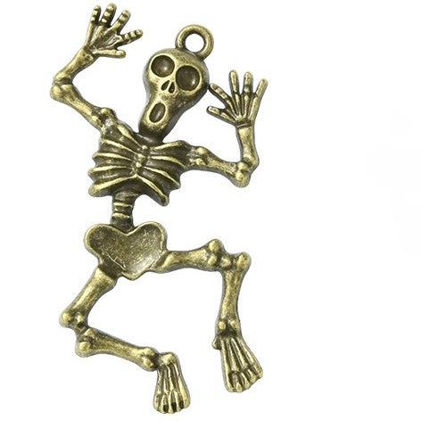 Halloween Theme Tibetan Style  Antique Bronze Alloy with Enamel Pendants - Mixed Shapes - 20-51x10-27.5x2.5-4.5mm