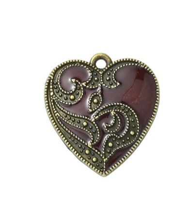 Halloween Theme Tibetan Style  Antique Bronze Alloy with Enamel Pendants - Mixed Shapes - 20-51x10-27.5x2.5-4.5mm