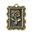 Halloween Theme Tibetan Style  Antique Bronze Alloy with Enamel Pendants - Mixed Shapes - 20-51x10-27.5x2.5-4.5mm