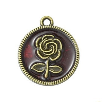 Halloween Theme Tibetan Style  Antique Bronze Alloy with Enamel Pendants - Mixed Shapes - 20-51x10-27.5x2.5-4.5mm