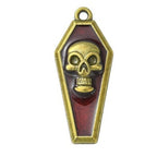 Halloween Theme Tibetan Style  Antique Bronze Alloy with Enamel Pendants - Mixed Shapes - 20-51x10-27.5x2.5-4.5mm