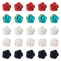1-Hole Mixed Color Plastic Buttons - Flower - 12x8.5mm - 5 per bag